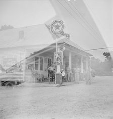 Rural filling station becomes community..., 4 July, near Chapel Hill, North Carolina, 1939 Creator: Dorothea Lange