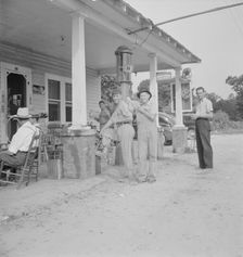 Rural filling station becomes community..., 4 July, near Chapel Hill, North Carolina, 1939 Creator: Dorothea Lange