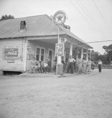 Rural filling station becomes community..., 4 July, near Chapel Hill, North Carolina, 1939 Creator: Dorothea Lange