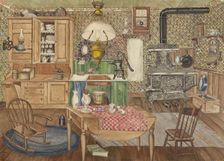 Rural Kitchen, 1935/1942. Creator: Perkins Harnly