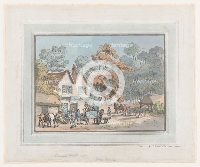 Rural Halt, 1787., 1787. Creator: Thomas Rowlandson.