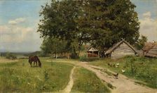 Rural Landscape, 1890-1900. Creator: Klodt (Clodt), Nikolai Alexandrovich (1865-1918)