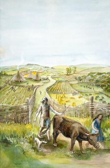 Rural landscape, 2000BC, (c1990-2010). Artist: Judith Dobie