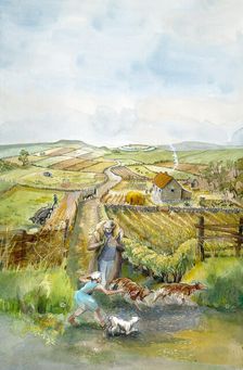 Rural landscape, 3rd Century, (c1990-2010). Artist: Judith Dobie