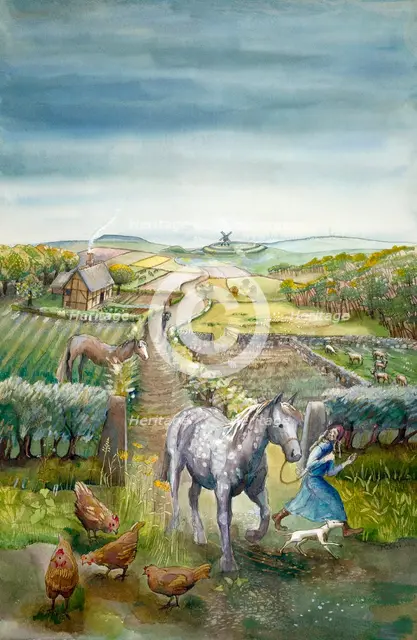 Rural landscape, c17th century, (c1990-2010). Artist: Judith Dobie.