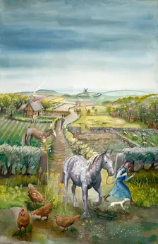 Rural landscape, c17th century, (c1990-2010). Artist: Judith Dobie