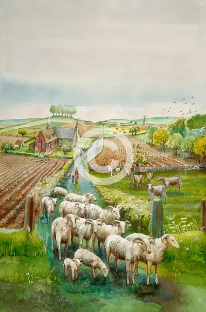 Rural landscape, c2010. Artist: Judith Dobie.