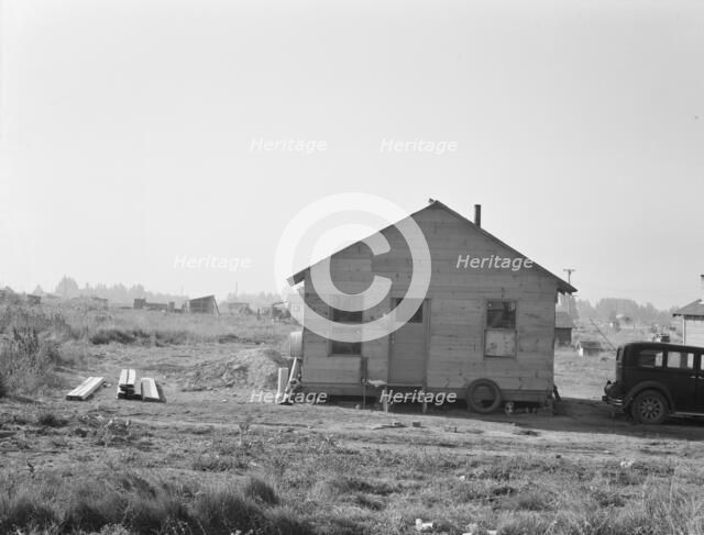 Rural shack community on outskirts of town..., near Klamath Falls, Oregon, 1939. Creator: Dorothea Lange.