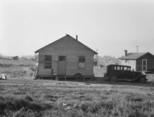 Rural shack community on outskirts of town..., near Klamath Falls, Oregon, 1939. Creator: Dorothea Lange
