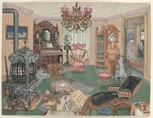 Rural Sitting Room, 1900, 1935/1942. Creator: Perkins Harnly
