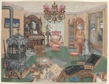 Rural Sitting Room, 1900, 1935/1942. Creator: Perkins Harnly
