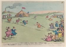 Rural Sports or a Cricket Match Extraordinary, October 10, 1811., October 10, 1811. Creator: Thomas Rowlandson