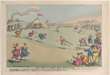 Rural Sports or a Cricket Match Extraordinary, October 10, 1811., October 10, 1811. Creator: Thomas Rowlandson