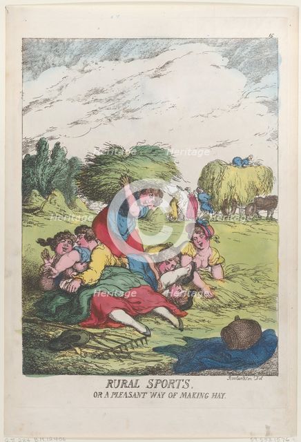 Rural Sports, or a Pleasant Way of Making Hay, June 20, 1814., June 20, 1814. Creator: Thomas Rowlandson.