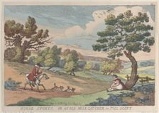 Rural Sports, or an Old Mole Catcher in Full Scent, August 31, 1811., August 31, 1811. Creator: Thomas Rowlandson