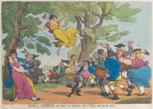 Rural Sports, or How to Show Off a Well Shaped Leg, October 1811., October 1811. Creator: Thomas Rowlandson