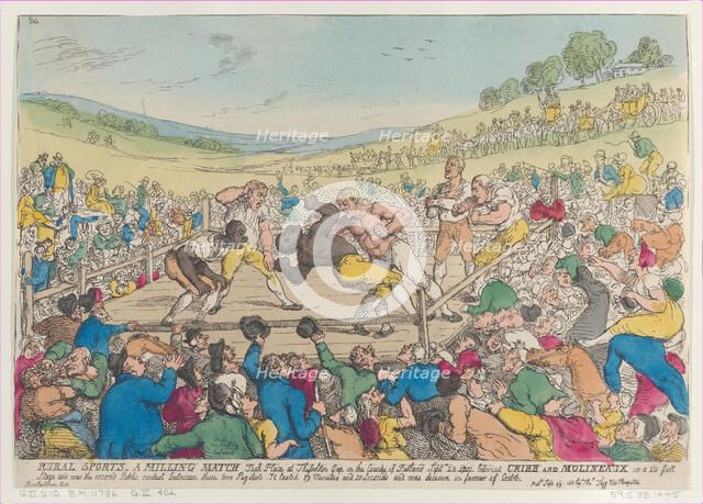 Rural Sports, A Milling Match, September 29, 1811., September 29, 1811. Creator: Thomas Rowlandson.