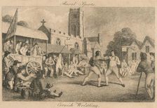 Rural Sports - Cornish Wrestling late 18th-early 19th century. Creator: Unknown