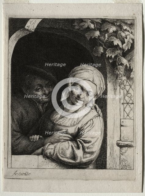 Rural Tenderness (village romance). Creator: Adriaen van Ostade (Dutch, 1610-1684).