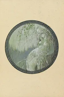 Rusalka. Illustration to the poem Ruslan and Lyudmila by A. Pushkin, 1921-1926. Creator: Chekhonin, Sergei Vasilievich (1878-1936)