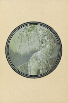 Rusalka. Illustration to the poem Ruslan and Lyudmila by A. Pushkin, 1921-1926. Creator: Chekhonin, Sergei Vasilievich (1878-1936)