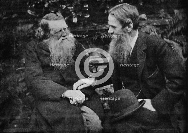 'Ruskin and Holman Hunt Enjoy a Conversation On Art',  c1925. Artist: Frederick Hollyer.