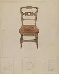 Rush Bottom Chair, 1935/1942. Creator: Samuel O. Klein