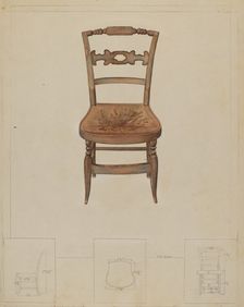 Rush Bottom Chair, 1935/1942. Creator: Samuel O. Klein