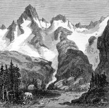 Rush Creek Glacier, on the eastern slopes of the Sierra Nevada, California, USA, 1875