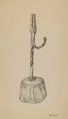 Rush Holder, c. 1939. Creator: Irene Lawson