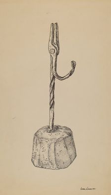 Rush Holder, c. 1939. Creator: Irene Lawson