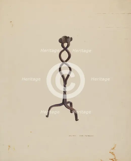 Rush Holder, c. 1939. Creator: John Petrucci.