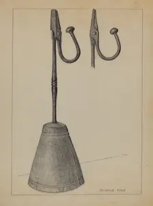 Rush Light Stand, c. 1936. Creator: Mildred Ford