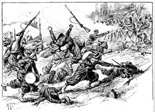 Rushing With Horrid Yells They Seized The Hill, 1902. Artist: AP