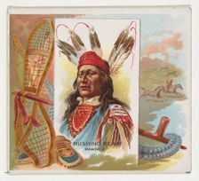 Rushing Bear, Pawnee, from the American Indian Chiefs series (N36) for Allen & Ginter Ciga..., 1888. Creator: Allen & Ginter