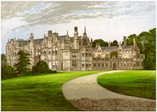 Rushton Hall, Northamptonshire, home of the Clarke-Thornhall family, c1880