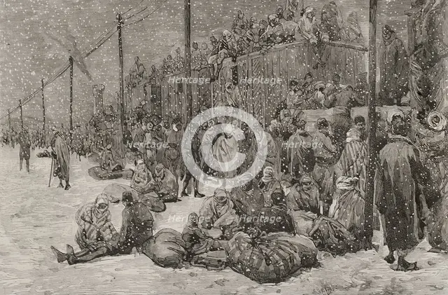 Russo-Turkish War (1877-1878): refugees in Constantinople, 1878.  Creator: Tomás Carlos Capuz.