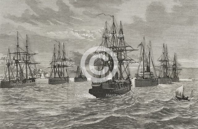 Russo-Turkish War:...British squadron in the Dardanelles Strait, February 13, 1878, (1878). Creator: Enrique Alba.