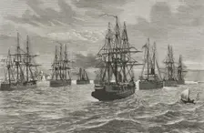 Russo-Turkish War:...British squadron in the Dardanelles Strait, February 13, 1878, (1878). Creator: Enrique Alba