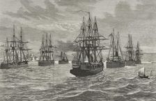 Russo-Turkish War:...British squadron in the Dardanelles Strait, February 13, 1878, (1878). Creator: Enrique Alba