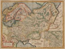 Russia cum Confinijs. Map of Russia, ca 1595