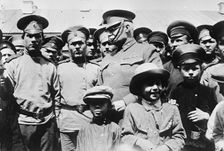 Russia War Pictures - Children with General H.L. Scott, 1917. Creator: Unknown