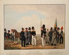 Russian 1nd, 2nd and 3nd Grenadier Divisions, 1845-1855. Artist: Piratsky, Karl Karlovich (1813-1889)