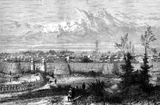 Russian troops entering the city of Khiva at the Hazar-Asp Gate, 1873. Creator: Unknown