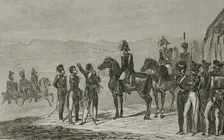 Russian troops on the field at Schoumla (Schumla), Bulgaria, 1839. Creator: Augustin François Lemaitre