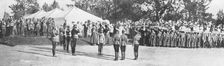 Russian troops saluting Tsar Nicholas II, Krasnoye Selo, 22 July, 1914