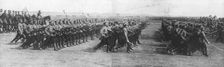 Russian troops parading during French President Raymond Poincare's visit to Russia, 22 July, 1914. Creator: Unknown