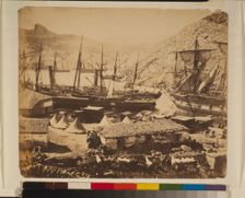 Russian Warships in the Cossack Bay, Balaklava, ca 1855