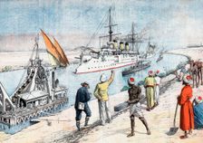 Russian warships passing through the Suez Canal, Russo-Japanese War, 1904-5
