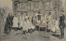 Russian Wedding, 19th century. Creator: Kaufmann, D. (active End of the 19th cen.)